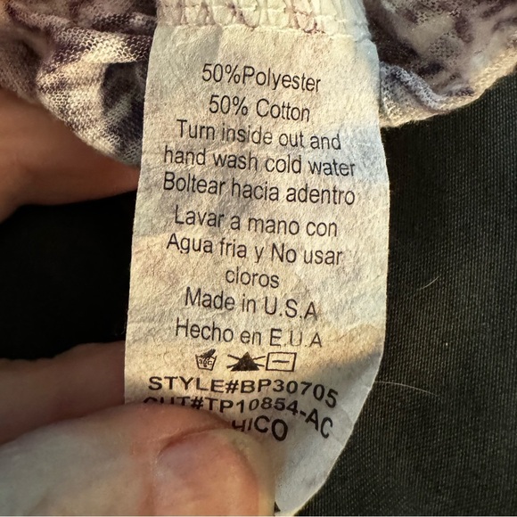 PARTY Sheer Women’s Fleur De Lis Rhinestone Burnout Long Sleeve Top Goth Concert - Picture 12 of 17